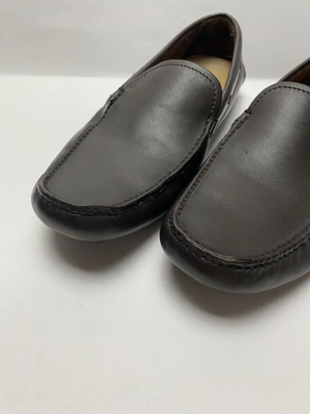 Prada Brown Leather Driving Loafers Size 9